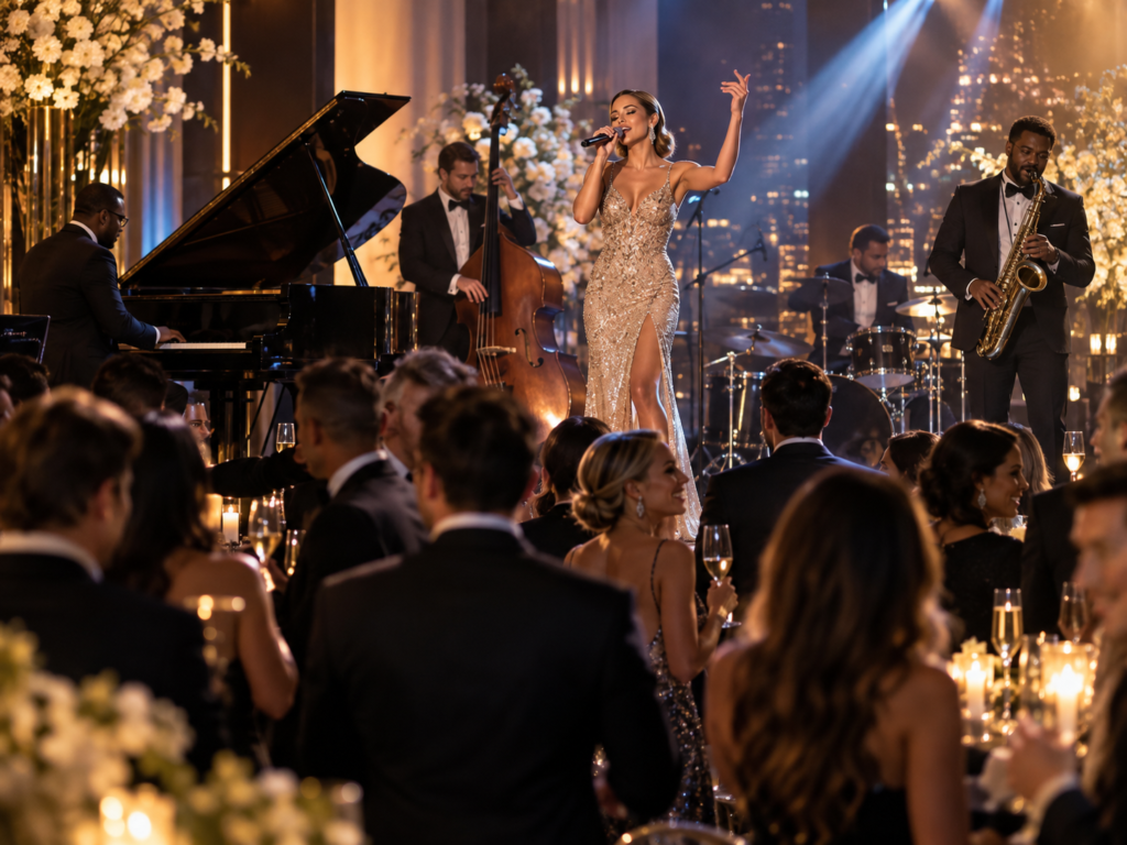 Live event entertainment at a premium Dubai event