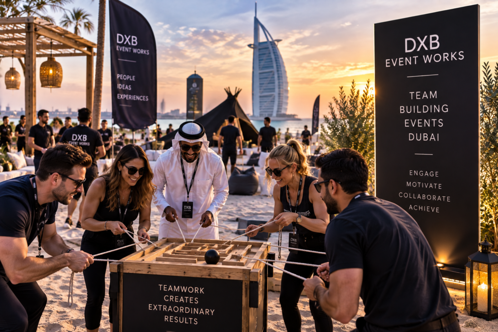 Corporate team building event in Dubai