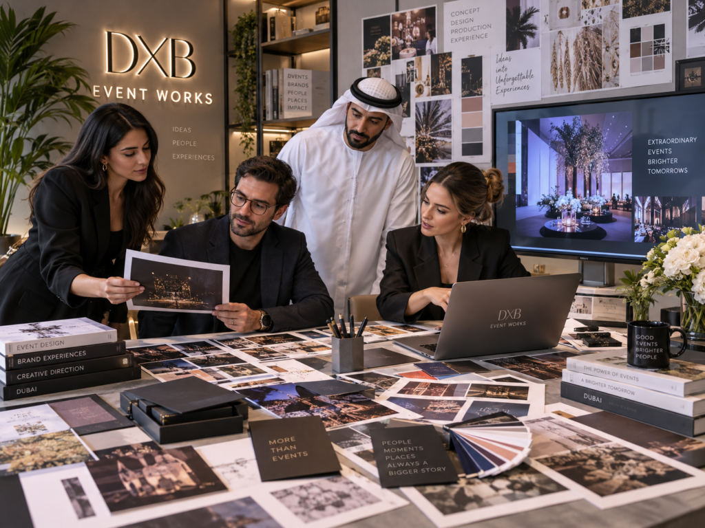 Event artwork, branding and creative design for a Dubai event