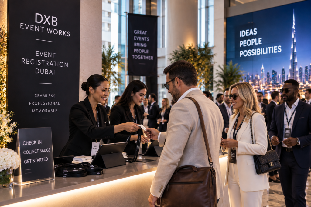 Guest registration and event check-in experience in Dubai